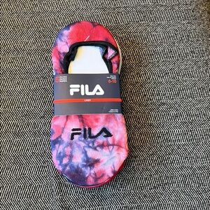 2/$10 Fila Tie-Dye No-Show Liner Socks - Pink & Purple Blend